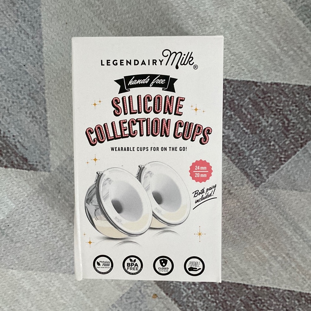 Legendairy milk collection cups - like new! W/inserts